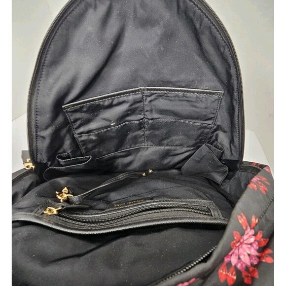 Michael Kors Kelsey Black Ultra Pink Ruby Jewel Floral Large Nylon Backpack main image 12